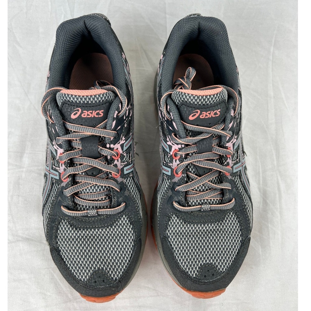 ASICS Gel Venture‎ 6 Trail Running Shoes Women 7.5 Gray Pink Orange Athletic - Picture 2 of 10